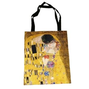 Gustav Klimt The Kiss 1908 Art Artist Oil Painting Canvas Shopping Tote Bag
